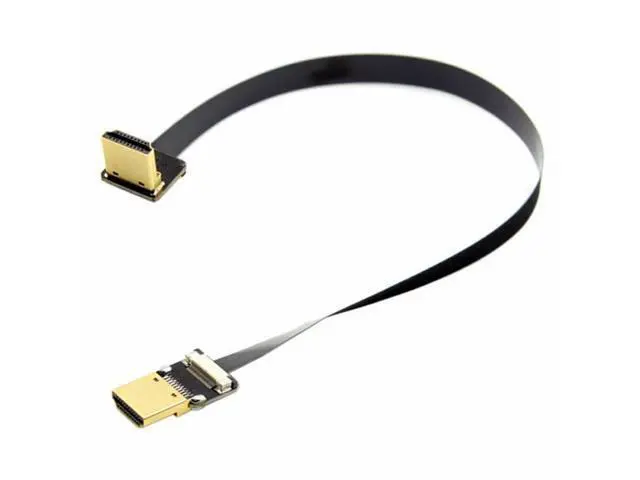 Alt view image 6 of 7 - CYFPV FPV HDMI Male to Down Angled 90D HDMI Male HDTV FPC Flat Cable for FPV HDTV Multicopter Aerial Photography (0.1M)