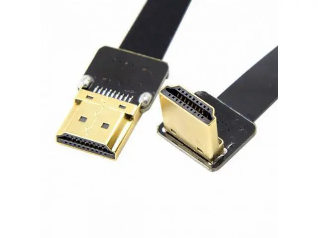 Alt view image 7 of 7 - CYFPV FPV HDMI Male to Down Angled 90D HDMI Male HDTV FPC Flat Cable for FPV HDTV Multicopter Aerial Photography (0.1M)
