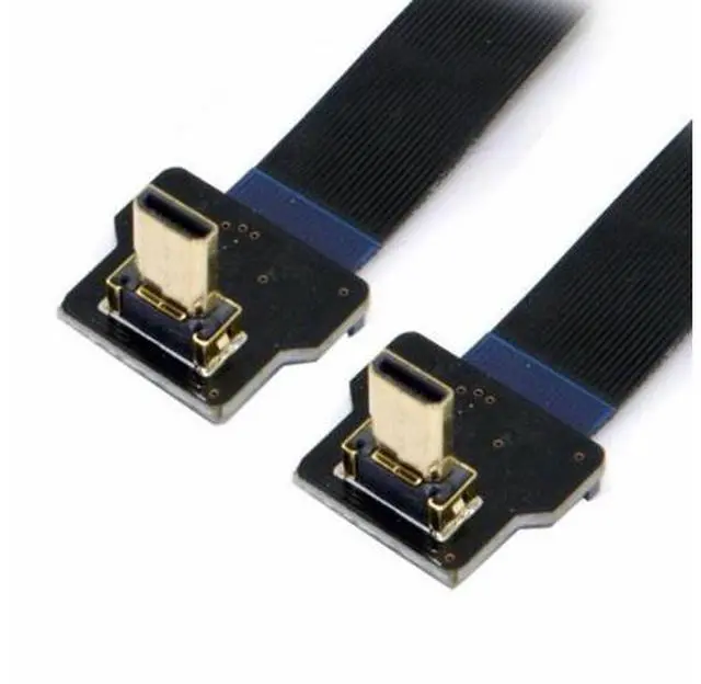 Main image of CYFPV 90 Degree Up Angled FPV Micro HDMI Male to Micro HDMI FPC Flat Cable for FPV HDTV Multicopter Aerial Photography (0.8M)