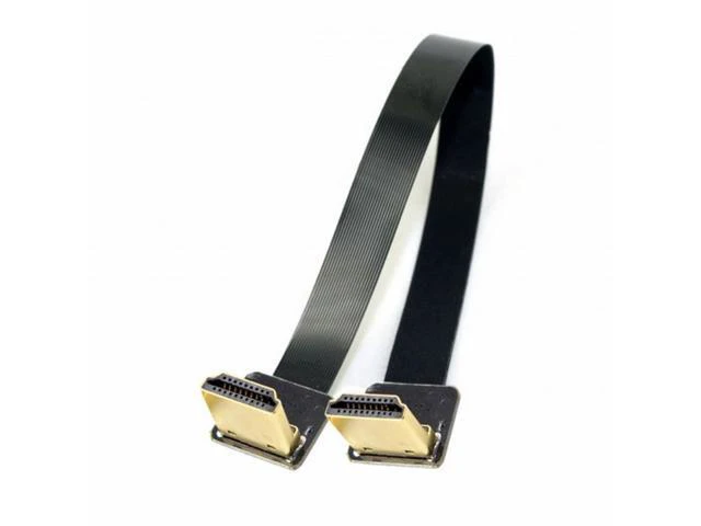Alt view image 4 of 7 - CYFPV Dual 90 Degree Down Angled HDMI Type A Male to Male HDTV FPC Flat Cable for FPV HDTV Multicopter Aerial Photography (0.1M)