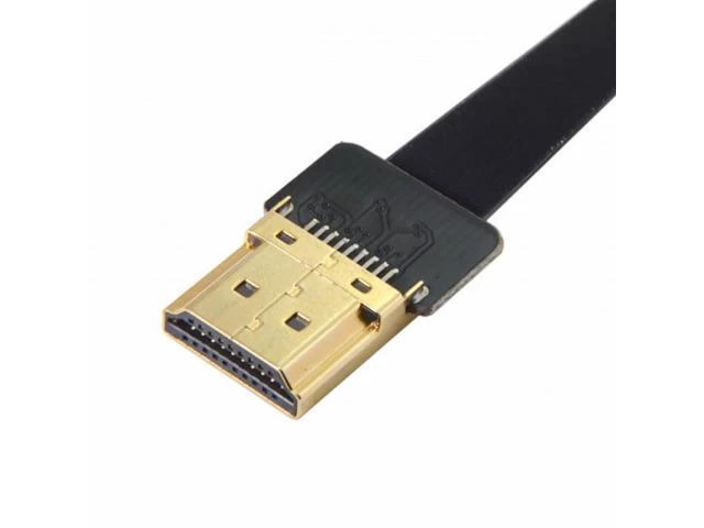 Alt view image 3 of 6 - CYFPV FPV HDMI Male to Up Angled 90D HDMI Male HDTV FPC Flat Cable for FPV HDTV Multicopter Aerial Photography (0.1M)