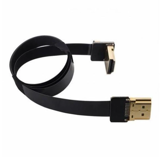 Alt view image 4 of 6 - CYFPV FPV HDMI Male to Up Angled 90D HDMI Male HDTV FPC Flat Cable for FPV HDTV Multicopter Aerial Photography (0.1M)