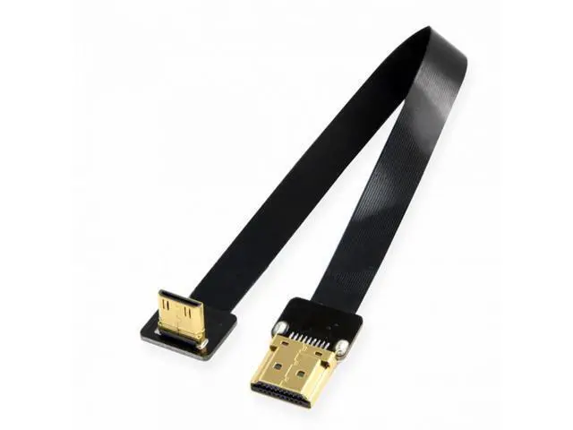 Alt view image 2 of 7 - CYFPV 90 Degree Up Angled FPV Mini HDMI Male to HDMI Male FPC Flat Cable 50cm for FPV HDTV Multicopter Aerial Photography (0.3M)