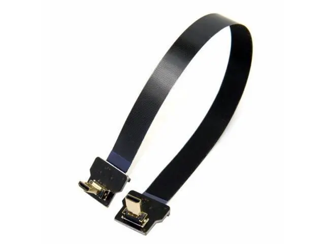Alt view image 4 of 7 - CYFPV 90 Degree Up Angled FPV Micro HDMI Male to Micro HDMI FPC Flat Cable for FPV HDTV Multicopter Aerial Photography (0.8M)