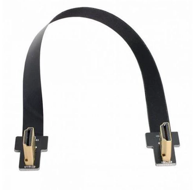 Alt view image 4 of 4 - CYFPV Dual 90 Degree Right Angled HDMI Type A Male to Male HDTV FPC Flat Cable for FPV HDTV Multicopter Aerial Photography (0.5M)