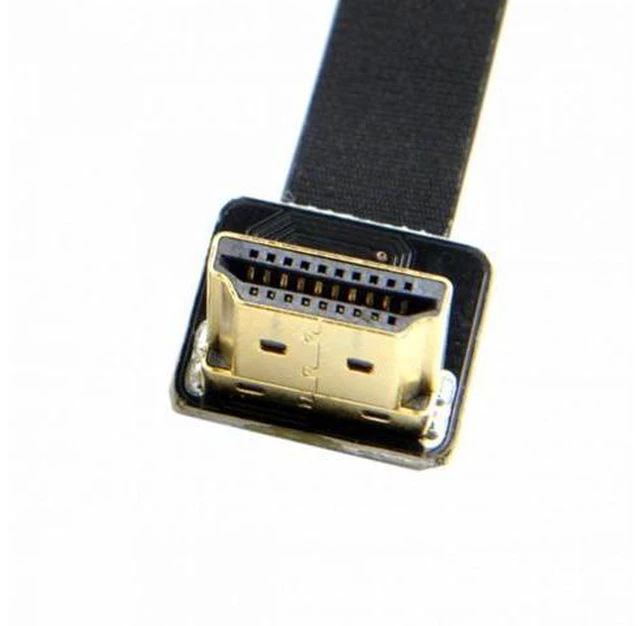 Alt view image 7 of 7 - CYFPV Dual 90 Degree Right-Up Angled HDMI Type A Male to Male HDTV FPC Flat Cable for FPV HDTV Multicopter Aerial Photography (0.1M)