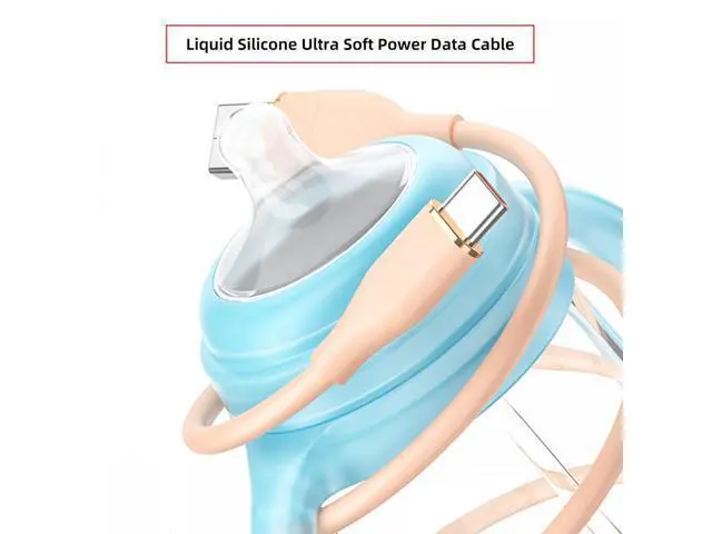 Alt view image 4 of 7 - Colorful USB-C 480Mbps Type-C Male to Male Cable Ultra Soft High Flex 65W Hyper Super Flexible Cord (Green 200cm)