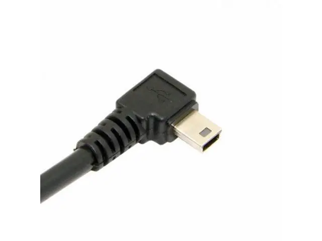 Alt view image 3 of 6 - Mini USB B Type 5pin Male Right Angled 90 Degree to USB 2.0 Male Type-A Power Data Cable