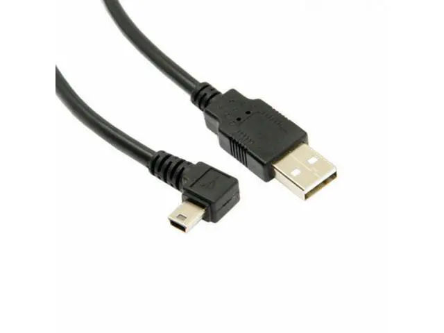 Alt view image 2 of 6 - Mini USB B Type 5pin Male Right Angled 90 Degree to USB 2.0 Male Type-A Power Data Cable