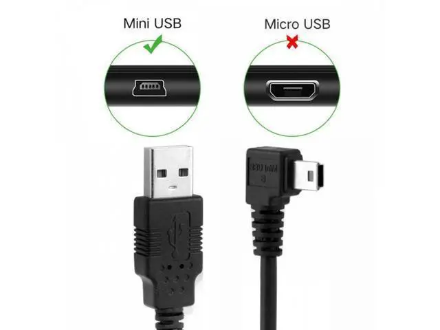 Alt view image 5 of 6 - Mini USB B Type 5pin Male Right Angled 90 Degree to USB 2.0 Male Type-A Power Data Cable
