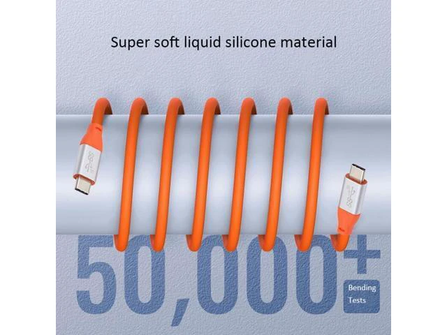 Alt view image 2 of 7 - USB3.2 Cable 20Gbps Ultra Soft High Flex 100W 8K 5K 4K USB4.0 Hyper Super Flexible Cord Male to Male (200cm)