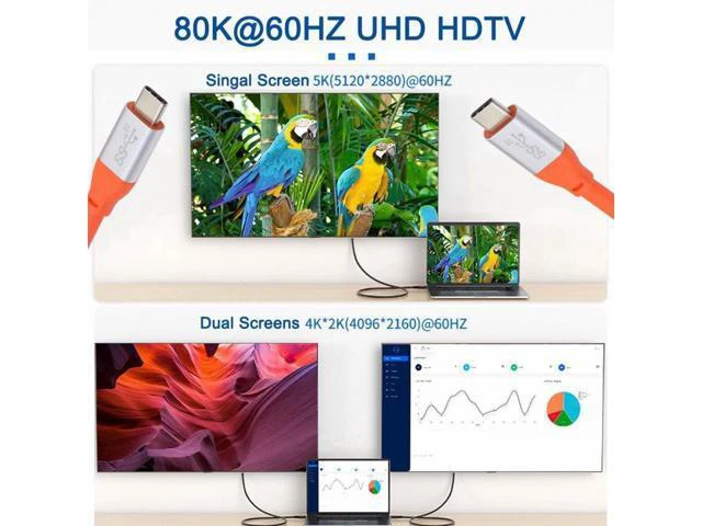 Alt view image 7 of 7 - USB3.2 Cable 20Gbps Ultra Soft High Flex 100W 8K 5K 4K USB4.0 Hyper Super Flexible Cord Male to Male (200cm)