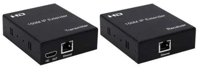 Alt view image 2 of 4 - High-definition HDMI extender 150 meters HDTV to RJ45 single network cable signal extender with IR infrared 1080P