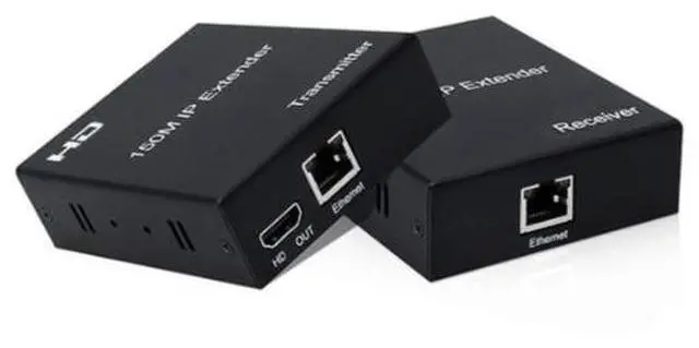 Alt view image 4 of 4 - High-definition HDMI extender 150 meters HDTV to RJ45 single network cable signal extender with IR infrared 1080P