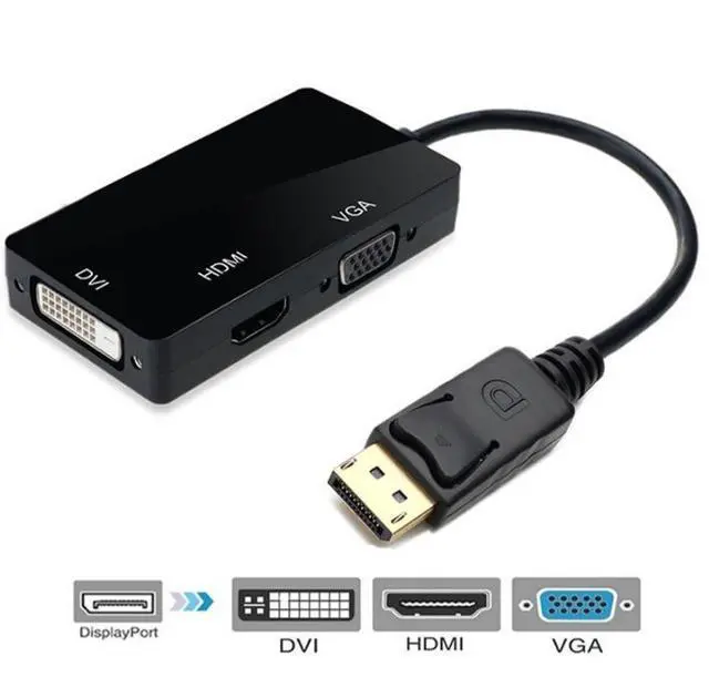 Alt view image 5 of 6 - DP to HDMI 3-in-1 Video Converter Mini - Mini DP to DVI + HDMI + VGA Converter - One-to-Three Converter