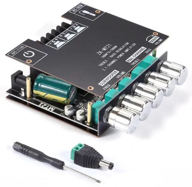 Main image of ZK-MT21 50W x 2 + 100W 2.1-channel Bluetooth digital power amplifier module - bass speaker with both high and low frequency ranges