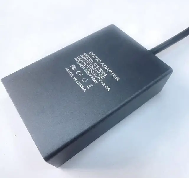 Alt view image 3 of 4 - O-type terminal 12V/24V input, voltage boosting to 30V, 2A adapter box, length 1M, supports adding 50M of DC cables