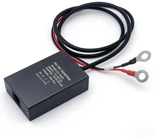 Main image of O-type terminal 12V/24V input, voltage boosting to 30V, 2A adapter box, length 1M, supports adding 50M of DC cables