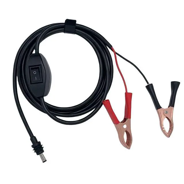 Alt view image 6 of 6 - Professional-grade switch 16AWG high current 30A crocodile clip to DC charging cable, suitable for 12-24V car battery charging