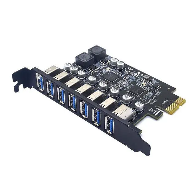 Alt view image 3 of 5 - USB 3.2 GEN1 5Gbps adapter with 7-port expansion card, RENESAS third-generation main control D720201