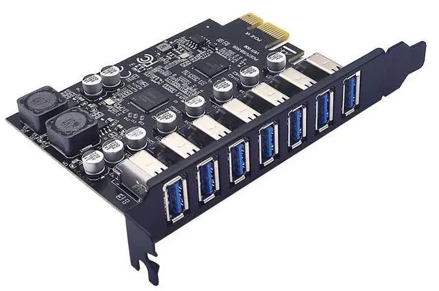 Main image of USB 3.2 GEN1 5Gbps adapter with 7-port expansion card, RENESAS third-generation main control D720201