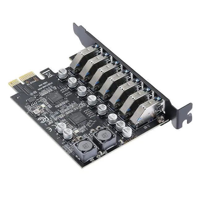 Alt view image 2 of 5 - USB 3.2 GEN1 5Gbps adapter with 7-port expansion card, RENESAS third-generation main control D720201