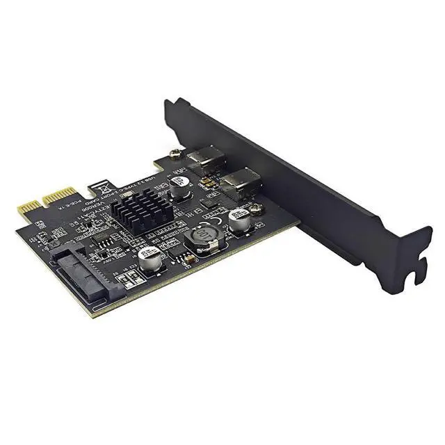 Alt view image 2 of 6 - USB 3.2 expansion card, GEN2 dual Type-C ports, ASMedia ASM3142 adapter for 10Gbps transfer rate