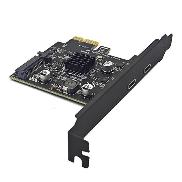Alt view image 5 of 6 - USB 3.2 expansion card, GEN2 dual Type-C ports, ASMedia ASM3142 adapter for 10Gbps transfer rate