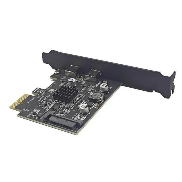 Alt view image 6 of 6 - USB 3.2 expansion card, GEN2 dual Type-C ports, ASMedia ASM3142 adapter for 10Gbps transfer rate