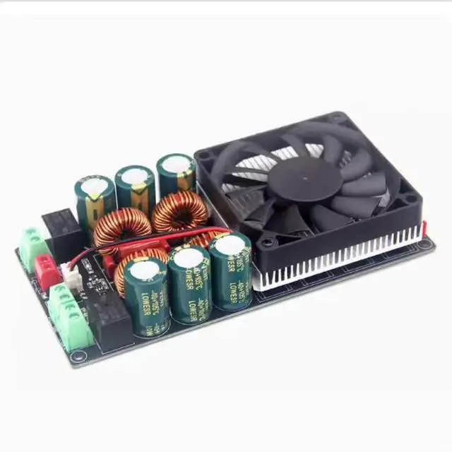 Alt view image 3 of 3 - Stereo high-power Class D digital power amplifier board with 2x600W, equipped with ultra-TPA3255 relay protection