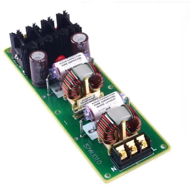 Main image of Audio power supply anti-interference audio filter, AC 250V, 12A, high-power for improving sound quality, oil-immersed, beautiful sound, finished product