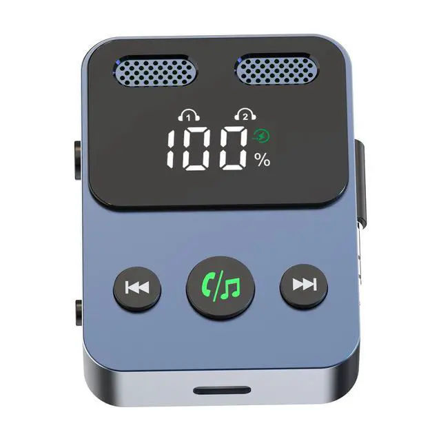 Alt view image 4 of 5 - Bluetooth receiver transmitter with subwoofer, integrated storage cable, BR17 audio transceiver adapter