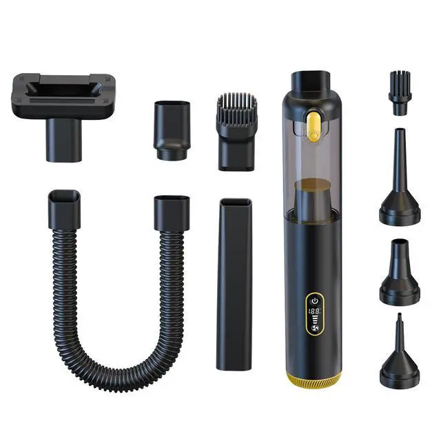 Alt view image 3 of 5 - Portable 18000Pa 3-in-1 cordless handheld metal mini vacuum cleaner, battery-powered, with brushless cleaning, suitable for vehicle use