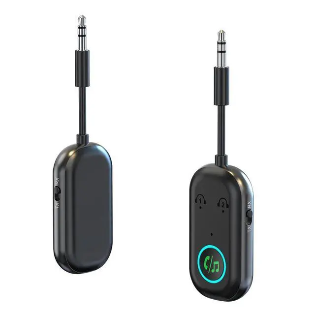 Alt view image 3 of 5 - BR08 In-car Bluetooth Dual-Function Receiver-Transmitter Hands-Free Calling Bluetooth 5.3 Adapter Supports Two Devices