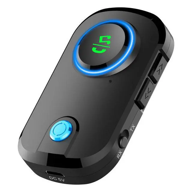Alt view image 2 of 6 - Bluetooth receiver transmitter, in-vehicle Bluetooth, Bluetooth transceiver two-in-one adapter, cross-border exclusive supply