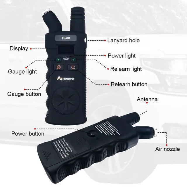 Alt view image 2 of 4 - TPMS relearn tool, Plus digital tire pressure gauge, 150 PSI 2-in-1 TPMS