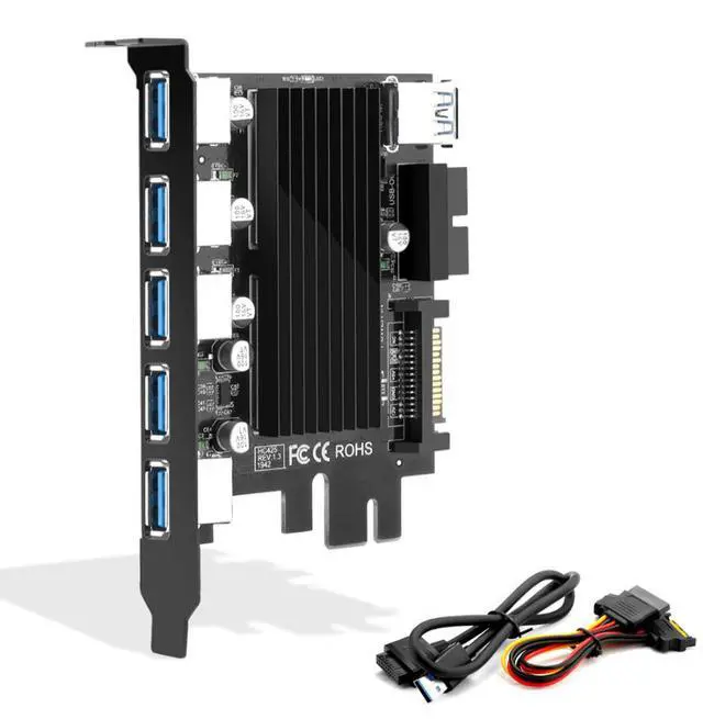 Alt view image 2 of 5 - Applicable desktop PCI-E adapter, USB 3.0 expansion card, USB PCI-E adapter, PCI-E expansion dock, HUB