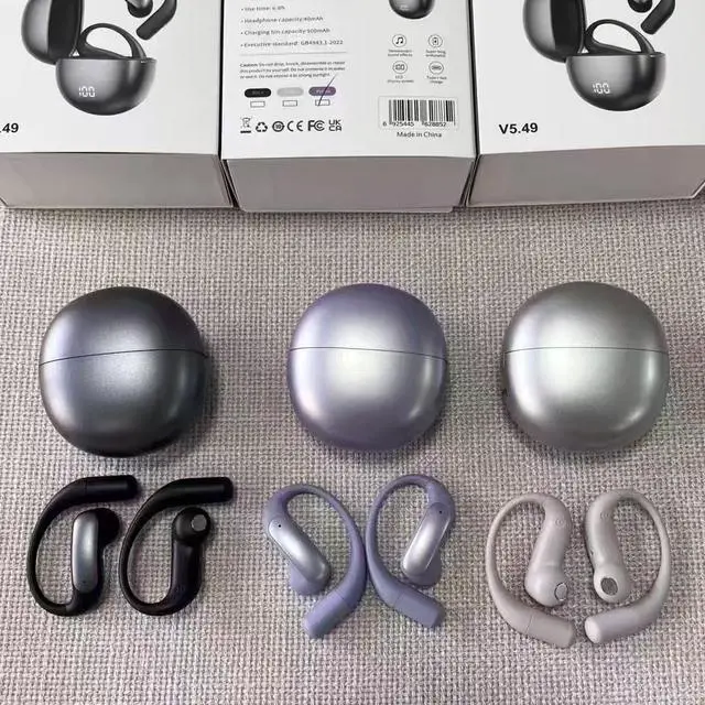 Alt view image 3 of 6 - AI intelligent M118 in-ear headphones feature an LED battery indicator, ear hook design, long-lasting power supply and water resistance.