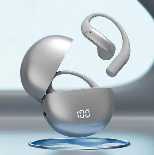 Alt view image 4 of 6 - AI intelligent M118 in-ear headphones feature an LED battery indicator, ear hook design, long-lasting power supply and water resistance.