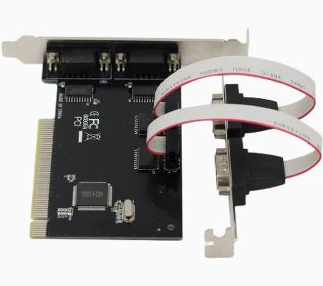 Alt view image 2 of 4 - Desktop PC PCI serial card - 4 COM ports. PCI to COM 9-pin RS232 expansion card.