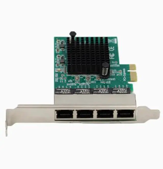 Alt view image 4 of 4 - PCIe 4-port Gigabit Network Card RTL8111F Built-in for Desktop Computers, PCIe 4-port Network Card for Servers, Wired Connection for PCIE