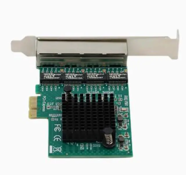 Alt view image 2 of 4 - PCIe 4-port Gigabit Network Card RTL8111F Built-in for Desktop Computers, PCIe 4-port Network Card for Servers, Wired Connection for PCIE