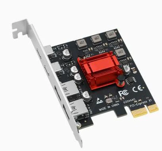 Main image of Desktop PCI-E to USB 3.0 power-free expansion card with 4 ports, 2A + 2C independent power supply, supports fast charging and adapter conversion