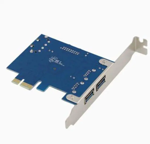 Alt view image 2 of 3 - Desktop PC PCI-E to Dual-Port USB 3.0 + 20-pin Expansion Card NEC Adapter Card