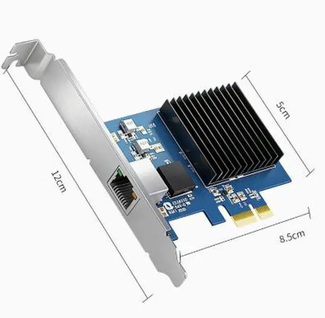 Alt view image 2 of 4 - The PCIe 10GX1 Ethernet port Gigabit network card RTL8127 supports diskless boot / network wake-up for server-specific purposes.