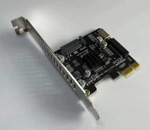 Alt view image 4 of 4 - PCIe to USB3 TYPE-E TYPE-C Front USB3.0 19/20 Pin Expansion Card PCIE 1X Adapter Card