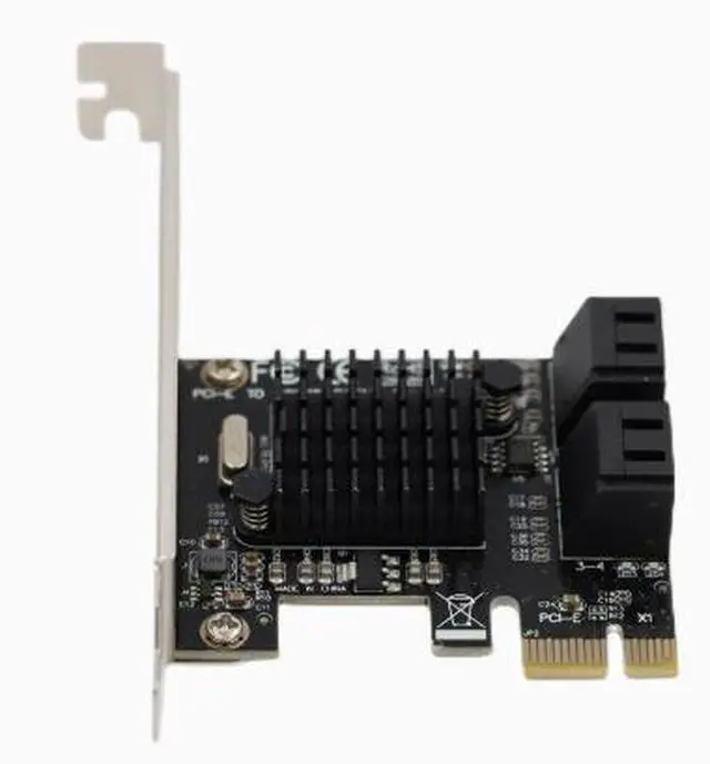 Alt view image 4 of 4 - 4-port PCI-E to SATA 3.0 expansion card, SATA 3.0 adapter, desktop hard drive expansion card, SATA 6GB interface