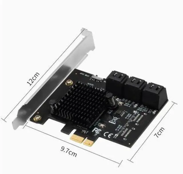 Alt view image 2 of 4 - 6-port PCI-E to SATA 3.0 Hard Disk High-Speed Expansion Card - Specialized High-Speed Transmission Box Adapter for Desktop Computers