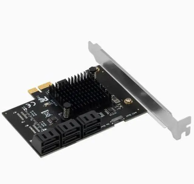 Alt view image 3 of 4 - 6-port PCI-E to SATA 3.0 Hard Disk High-Speed Expansion Card - Specialized High-Speed Transmission Box Adapter for Desktop Computers