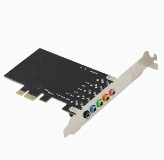Alt view image 4 of 4 - CMI8738 5.1 PCI-E 1X 6CH 4CH 3D Surround Stereo Sound Card